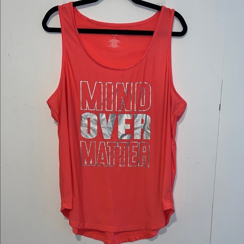 Torrid Bright Pink Tank Top with Metallic Silver Text